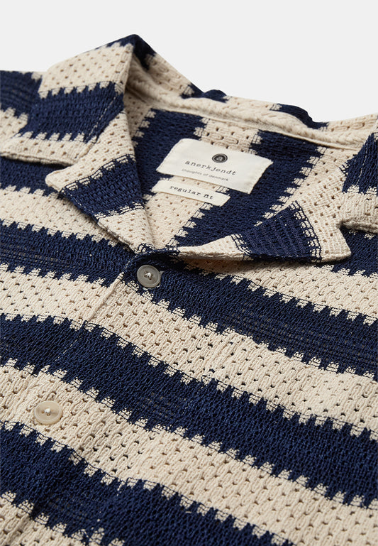 AkLeander Stripe Lace SS Shirt