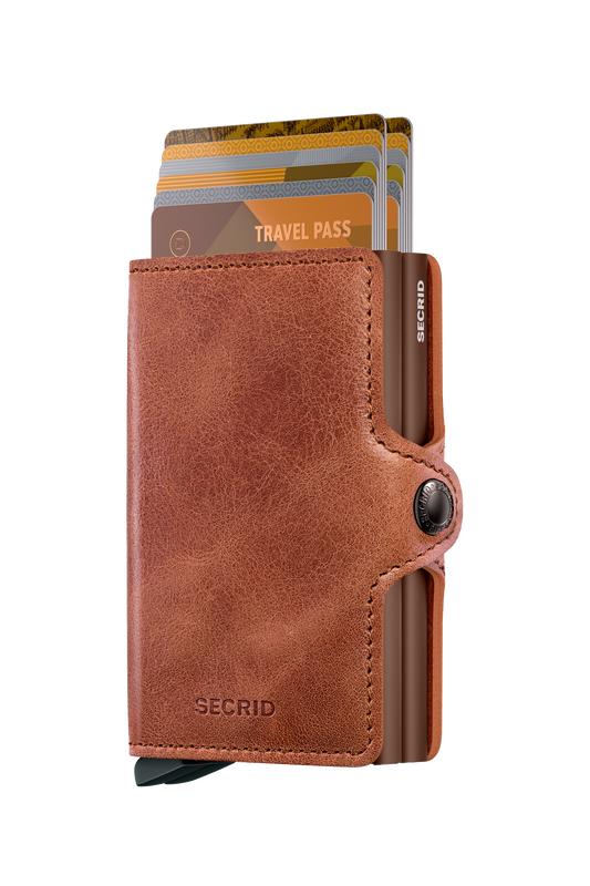 Twinwallet Vintage Castanho Conhaque