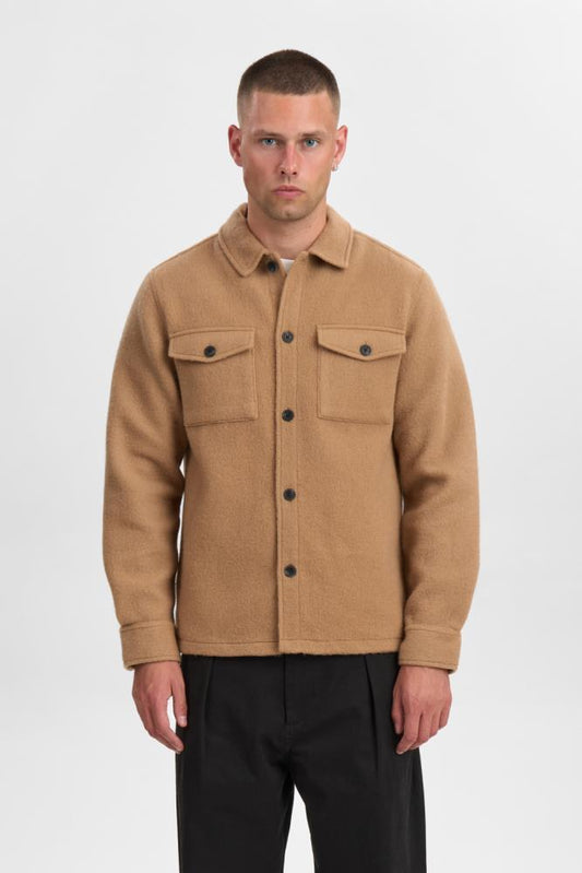 AkOscar Boiled Wool Overshirt