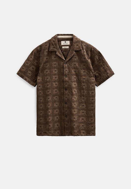 AkLeander Lace Emb SS Shirt