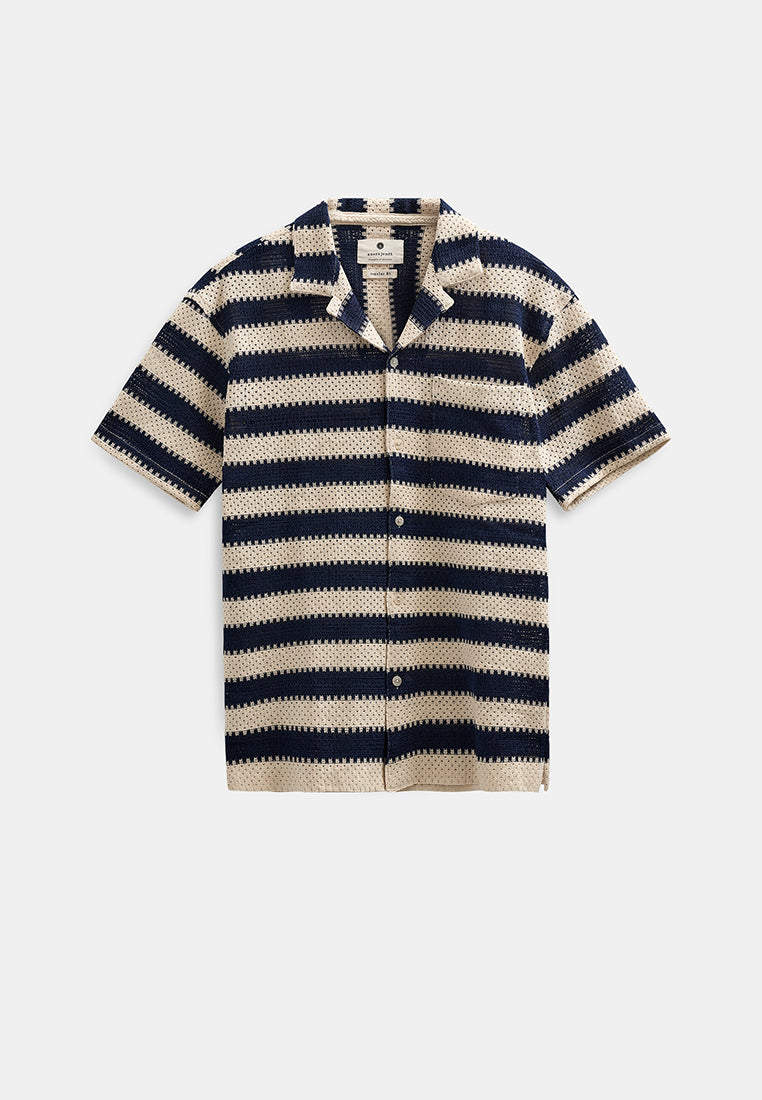 AkLeander Stripe Lace SS Shirt