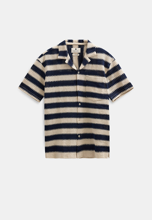 AkLeander Stripe Lace SS Shirt