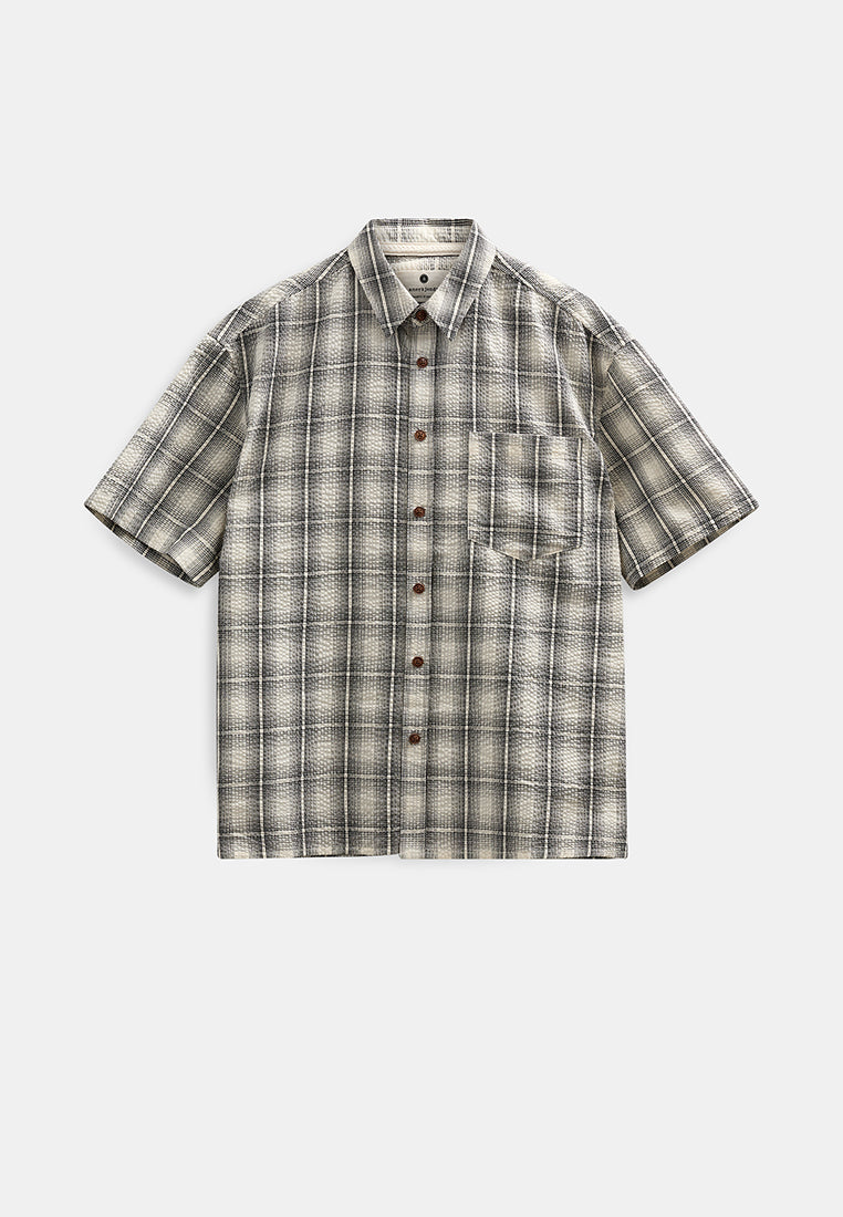 AkOtto Seersucker Check SS Shirt