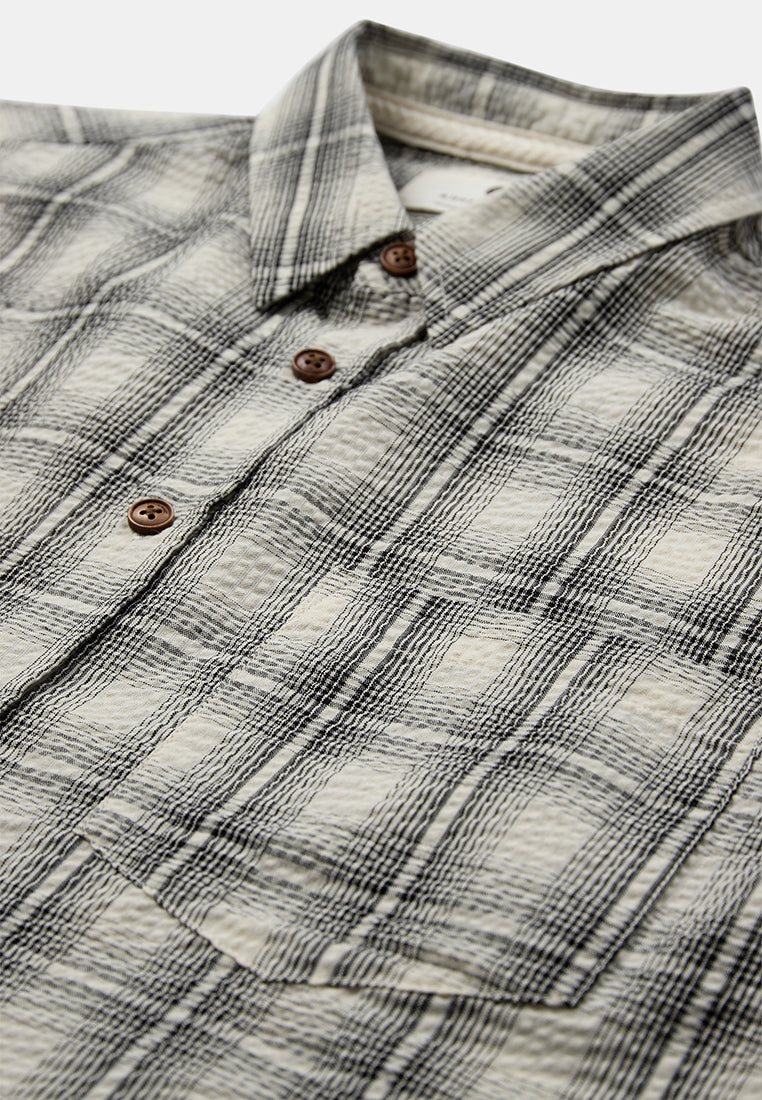 AkOtto Seersucker Check SS Shirt