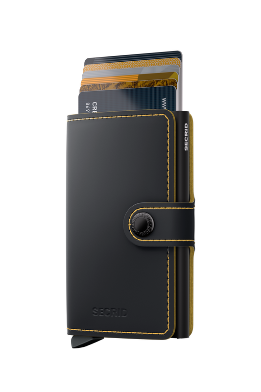 Miniwallet Matte Black & Ochre