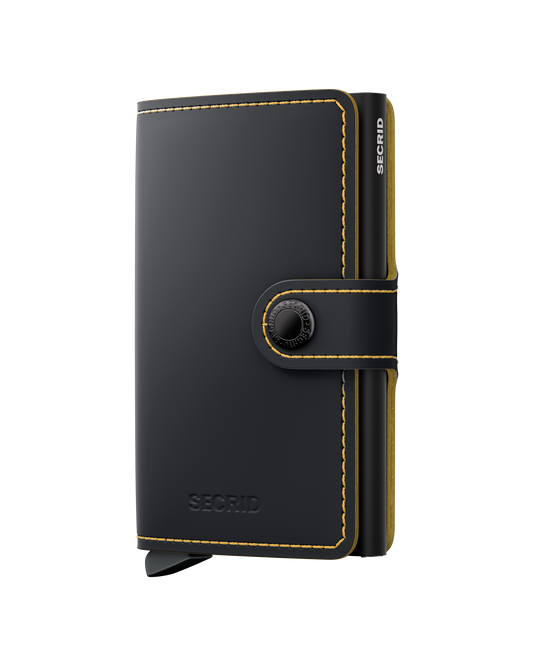 Miniwallet Matte Black & Ochre