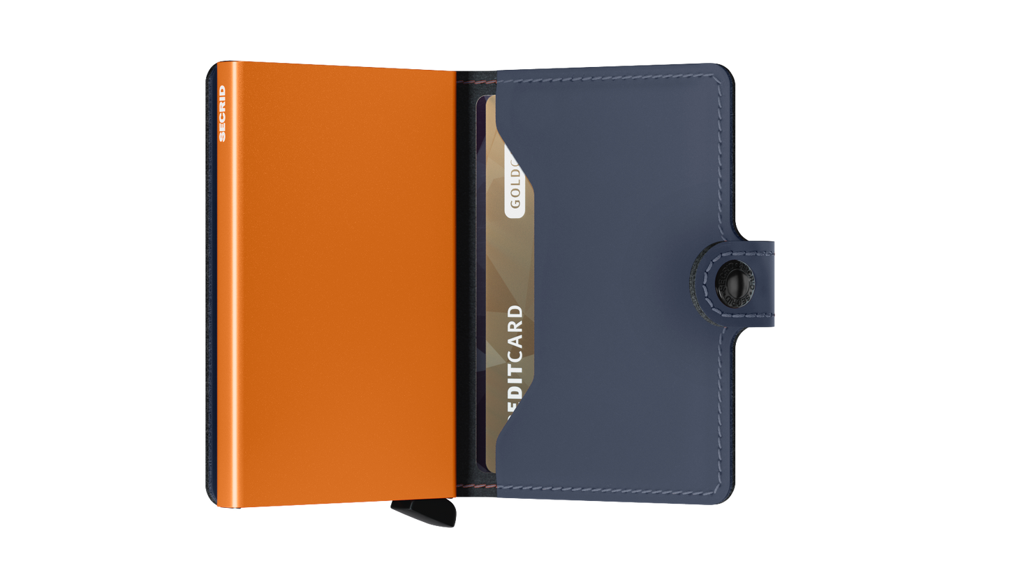 Miniwallet Matte Night Blue & Orange