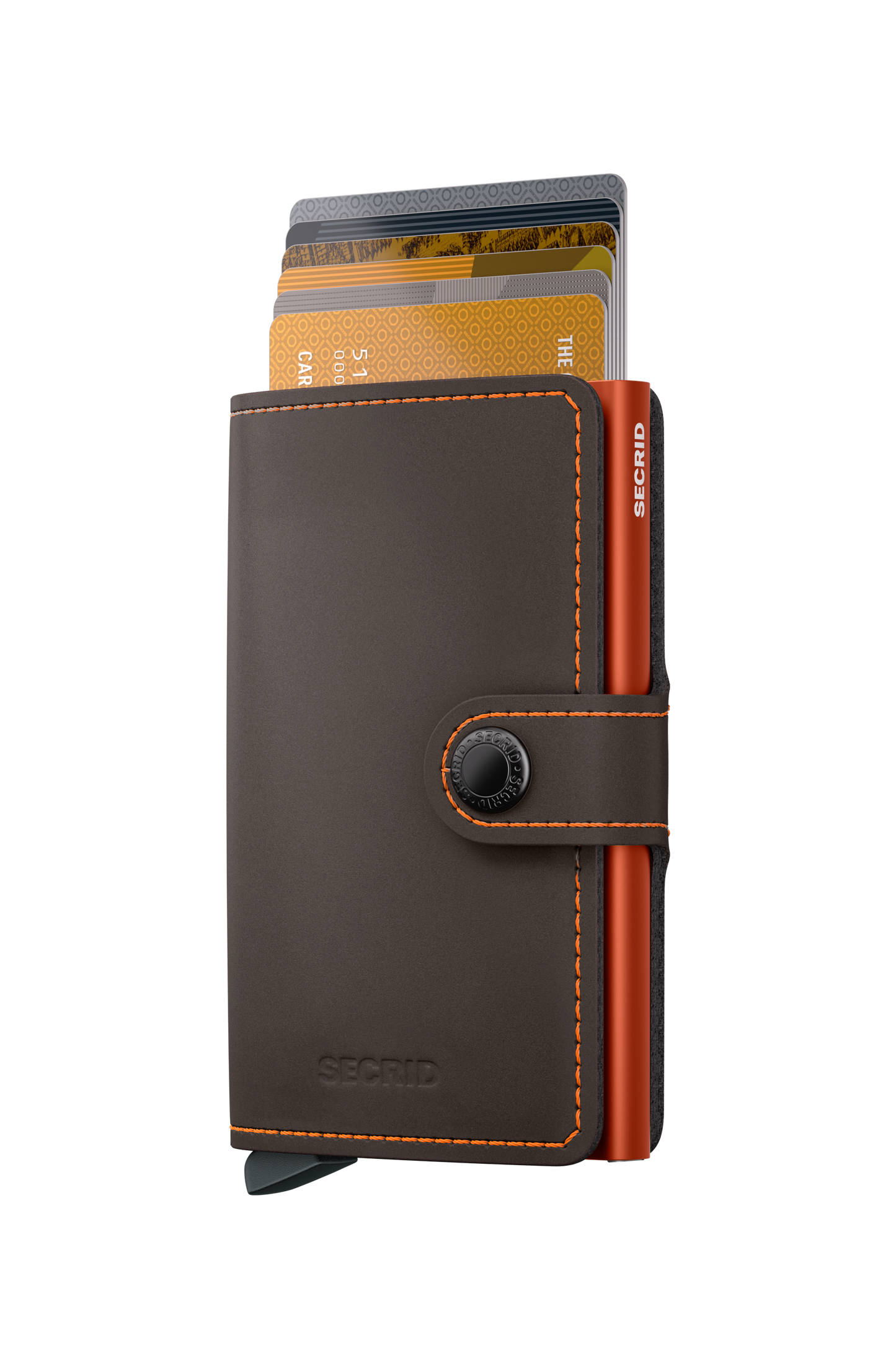 Miniwallet Matte Truffle & Orange