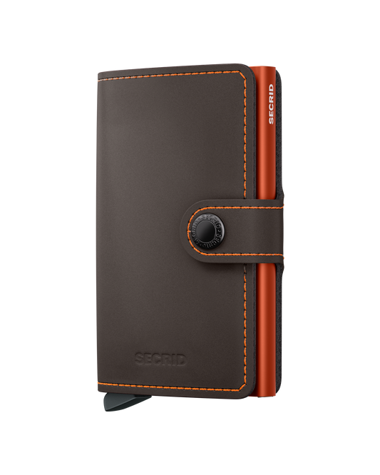 Miniwallet Matte Truffle & Orange