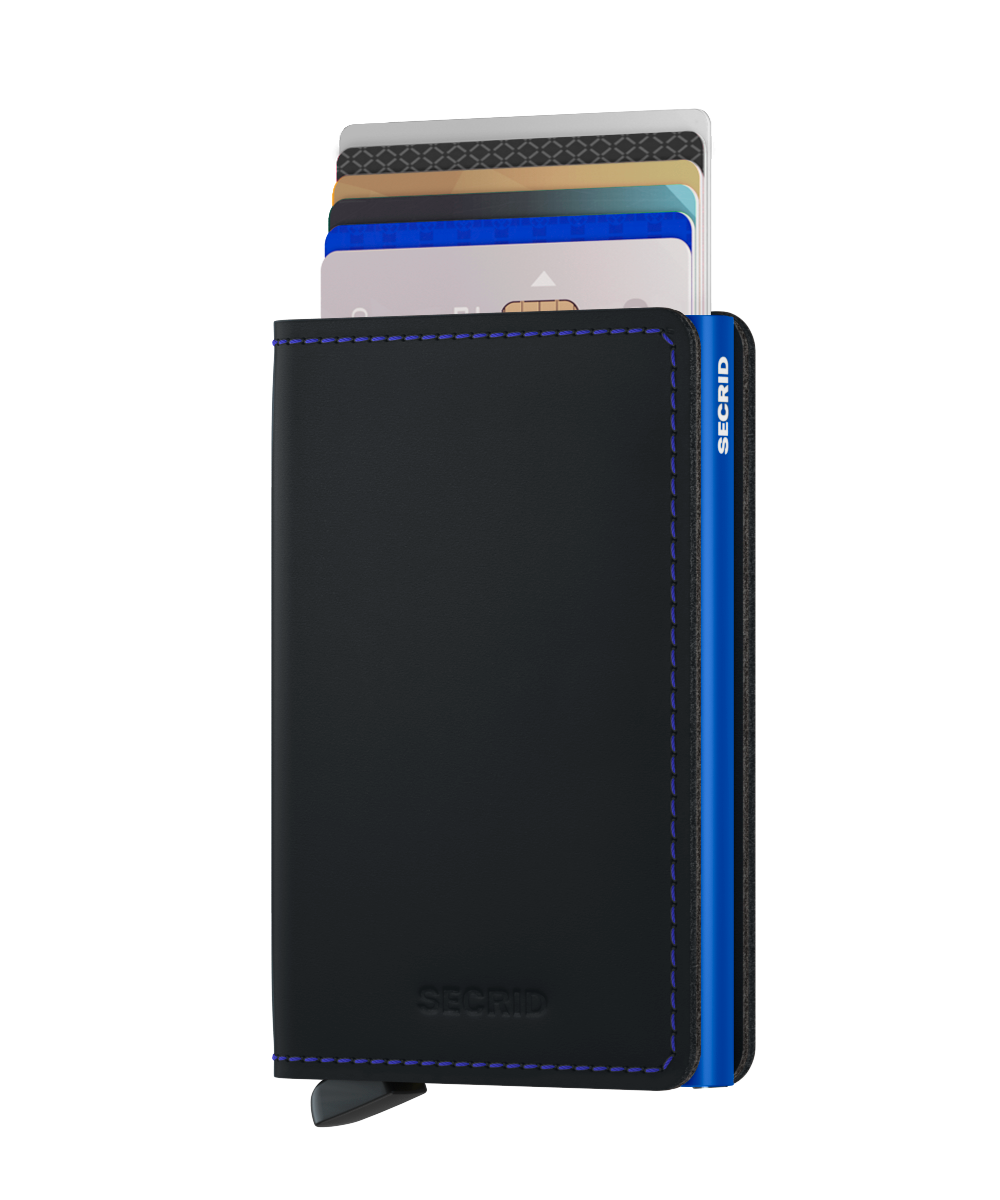 Slimwallet Matte Black & Blue