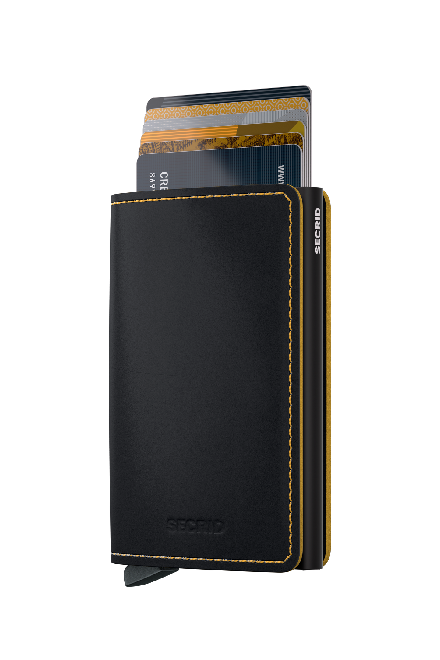 Slimwallet Matte Black & Ochre