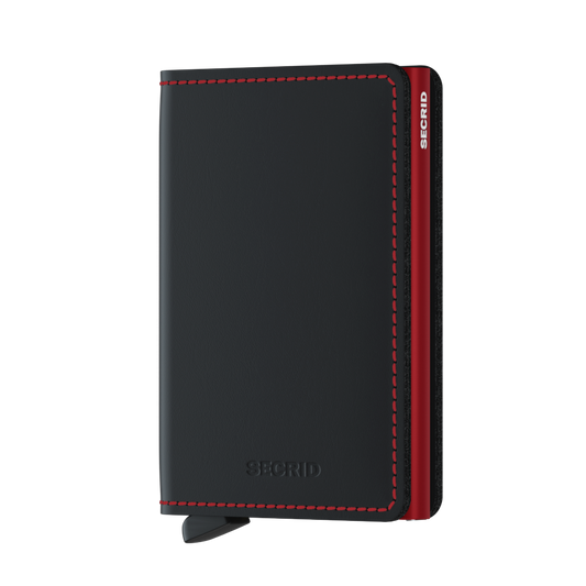 Slimwallet Matte Black & Red