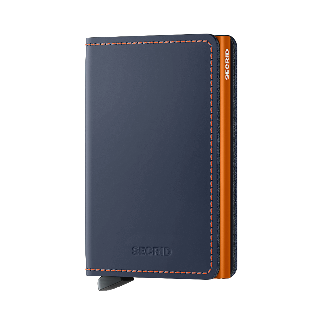 Slimwallet Matte Nightblue & Orange