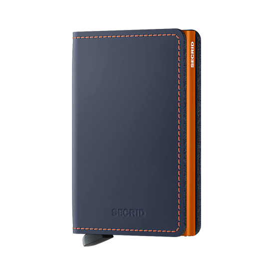 Slimwallet Matte Nightblue & Orange