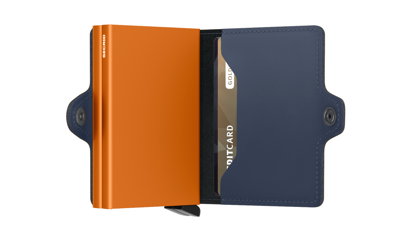 Twinwallet Matte Night Blue - Orange