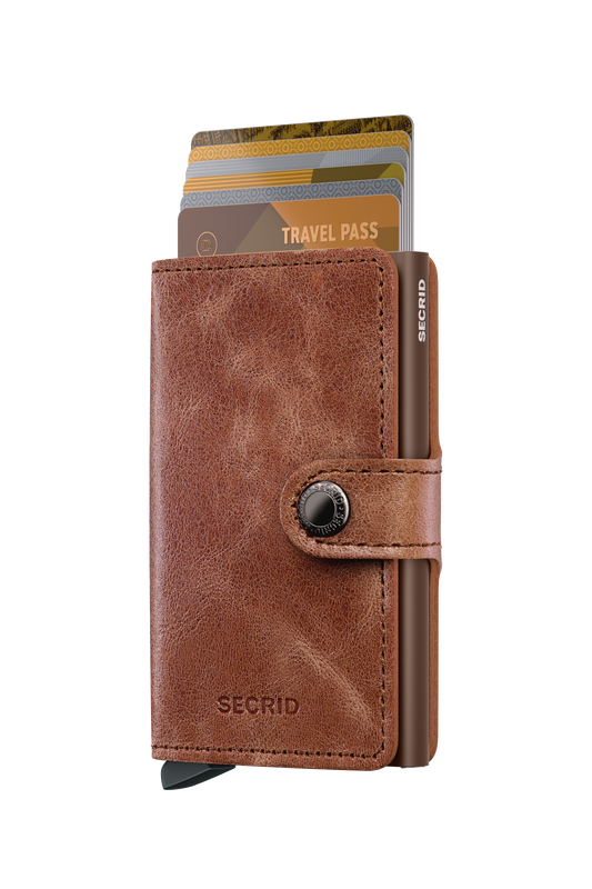 Miniwallet Vintage Cognac-Brown