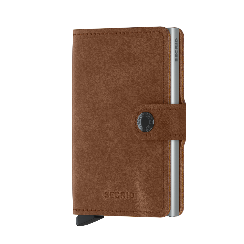 Miniwallet Vintage Cognac-Silver