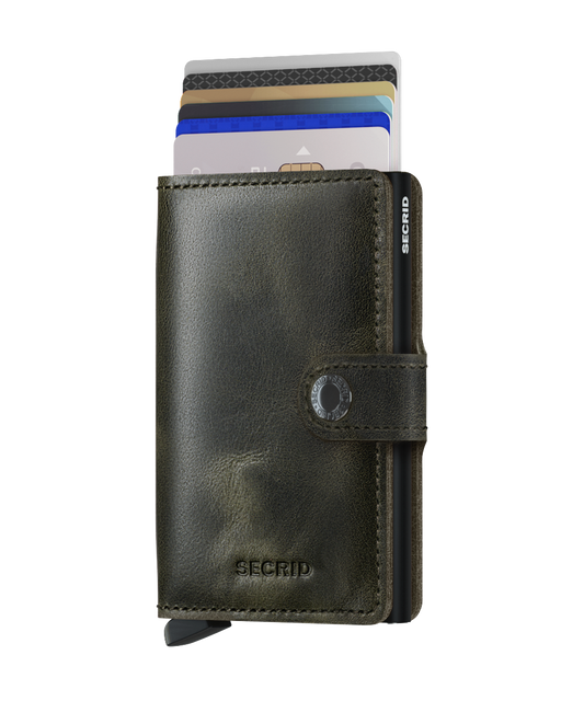 Miniwallet Vintage Olive-Black