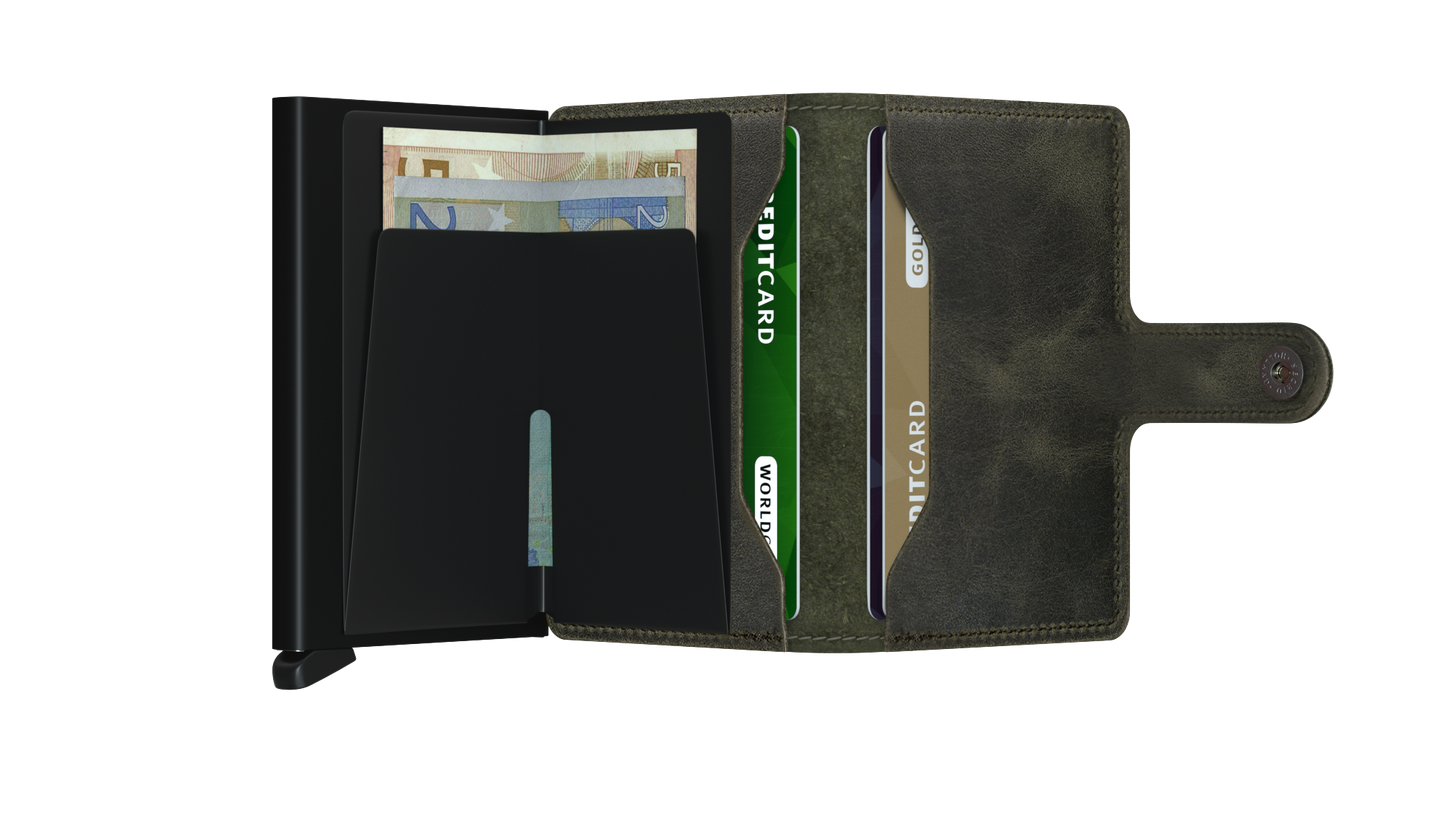Miniwallet Vintage Olive-Black