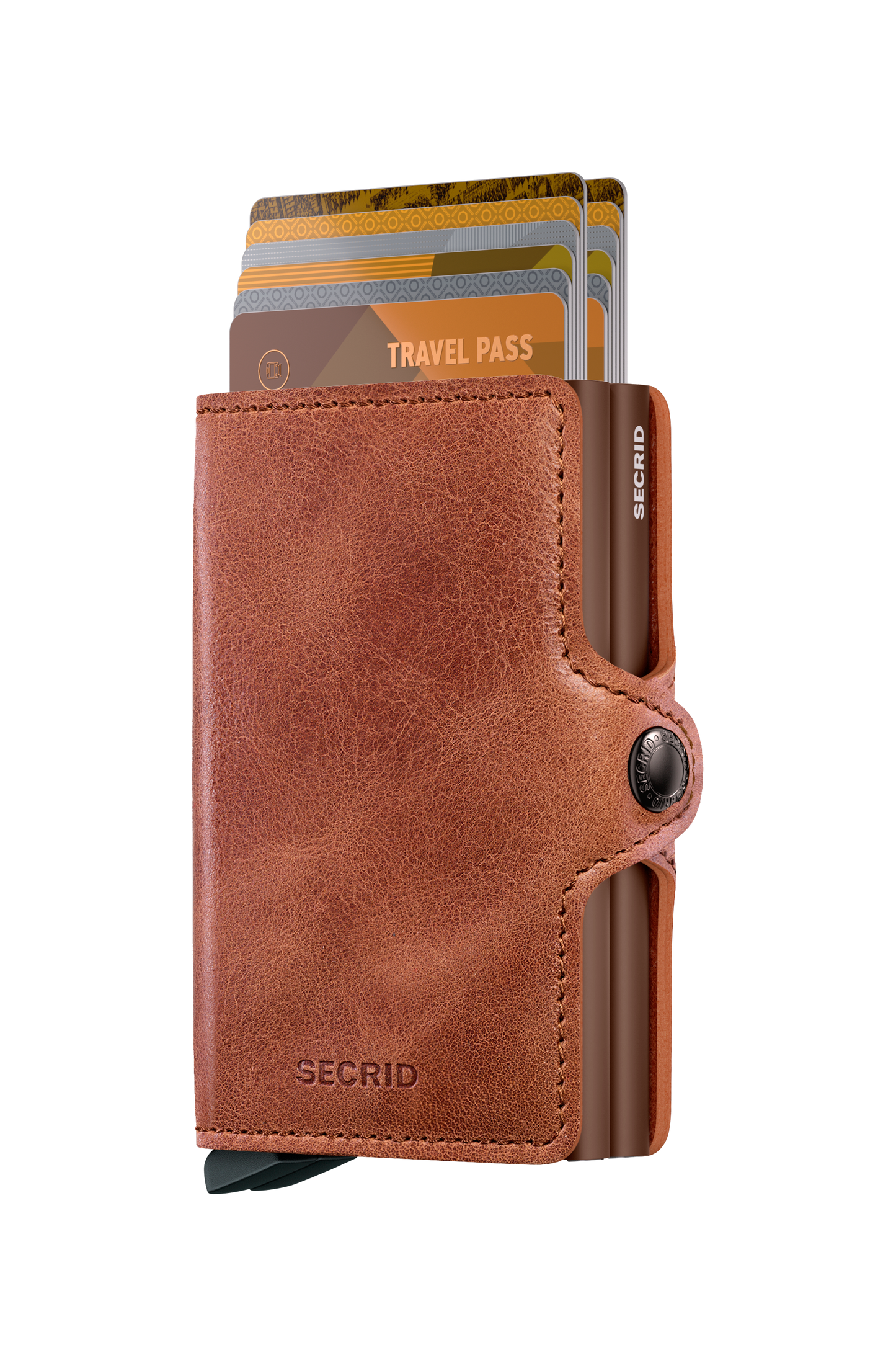 Twinwallet Vintage Cognac-Brown