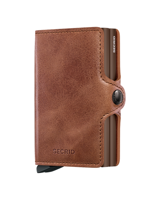 Twinwallet Vintage Castanho Conhaque